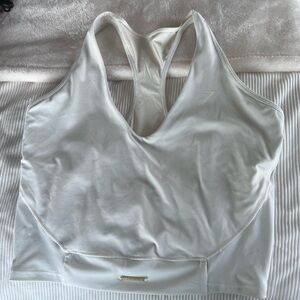White Whitney Simmons Racerback Athletic Tank Top